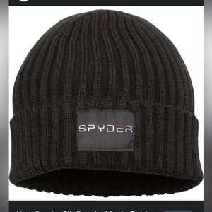 NWT Spyder Rib Beanie in black